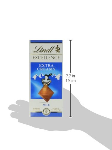 Lindt EXCELLENCE Extra Creamy Milk Chocolate Candy Bar, Milk Chocolate, 3.5 oz. Bar
