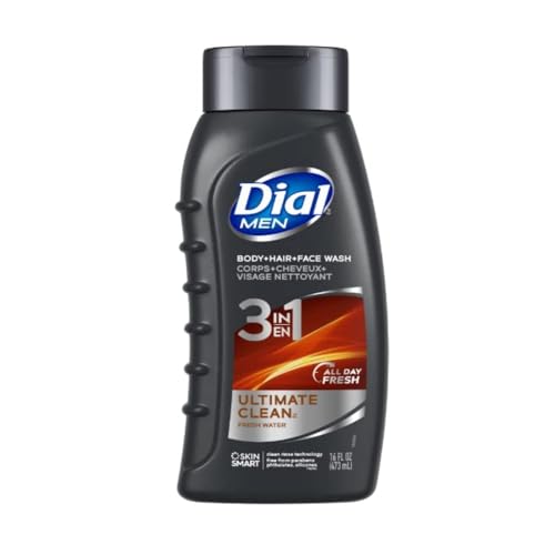 Dial Men Ultimate Clean Hair Body Wash, 16 oz (Pack of 3) Dial