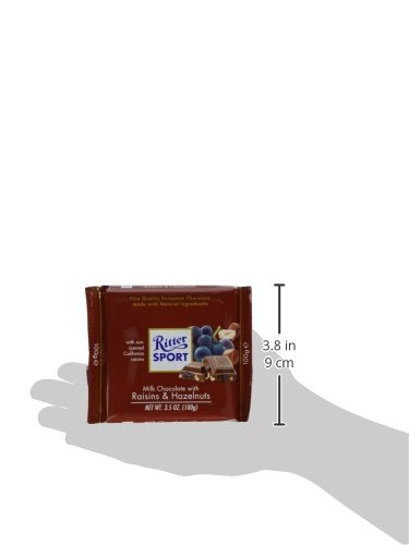 Ritter Sport Raisin & Hazelnut Chocolate Bar 3.5 oz