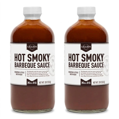 Lillie's Q Hot Smoky Barbecue Sauce, 21 oz (Pack of 2) Lillie's Q