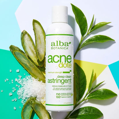 Alba Botanica Natural Acnedote Deep Clean Astringent, 6 oz (Pack of 2) Alba Botanica