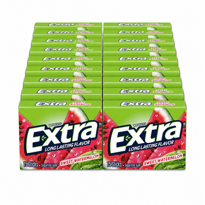 Extra Fruit Sensation Sweet Watermelon Flavor Chewing Gum 15 Pieces