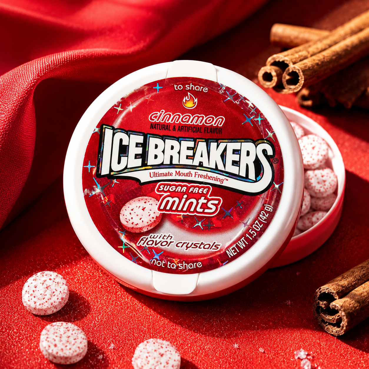 HERSHEY'S Ice Breakers Cinnamon Mints Tins