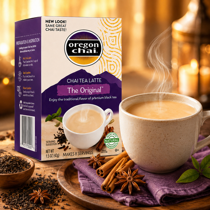 Oregon Chai Original Chai Tea Latte Mix 8 packets per box