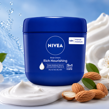 Nivea Rich Nourishing Body Cream Dry Skin Almond Oil 400 ml