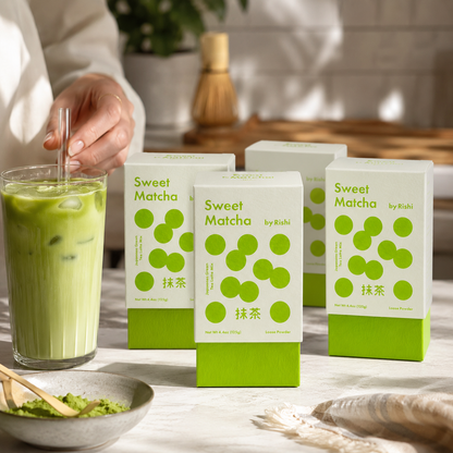Rishi Tea Sweet Matcha Japanese Green Tea Powder Naturally Sweet Certified Kosher Makes 10 Lattes Each 4.4 oz