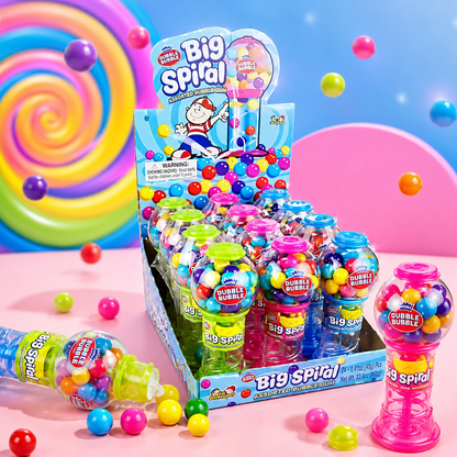 All City Candy Dubble Bubble Big Spiral Mini Gumball Dispenser Variety Pack 12 ct