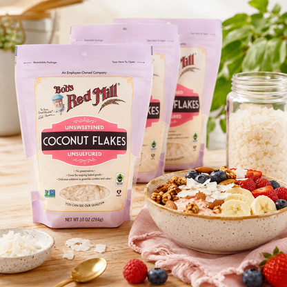 Bob's Red Mill Unsweetened Coconut Flakes Resealable 10 oz