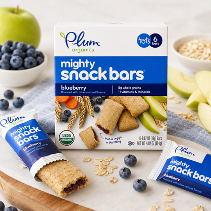 Plum Organics Mighty 4 Essential Nutrition Bars Blueberry with Carrot Organic 0.67 oz