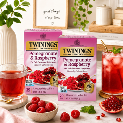 Twinings Herbal Tea Pomegranate & Raspberry Caffeine-Free 20 ct Tea Bags