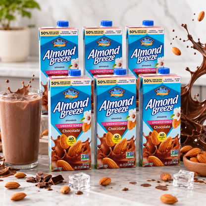 Blue Diamond Almonds Breeze Unsweetened Chocolate Almond Milk 32-ozs