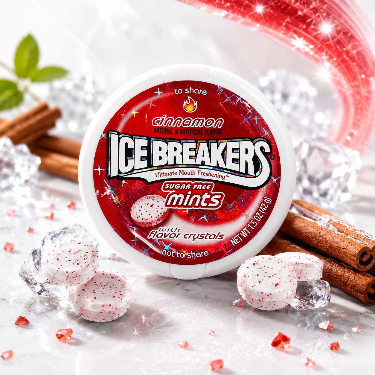 HERSHEY'S Ice Breakers Cinnamon Mints Tins