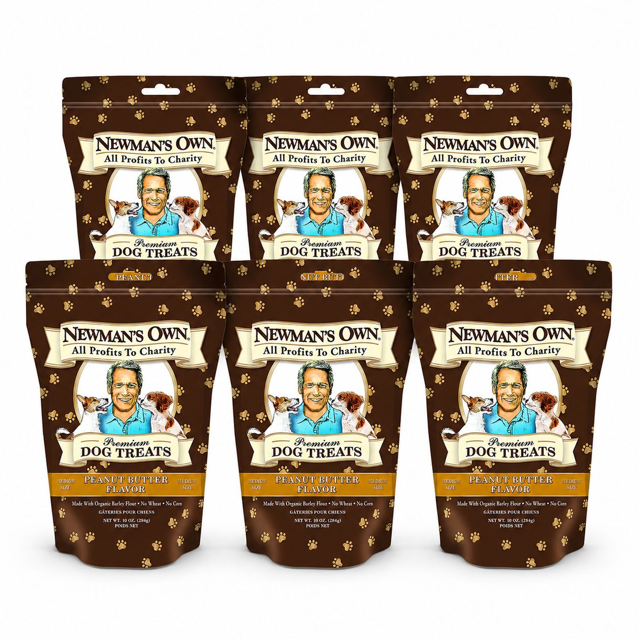 Newman's Own Dog Biscuits Peanut Butter Formula Medium Size 10 oz