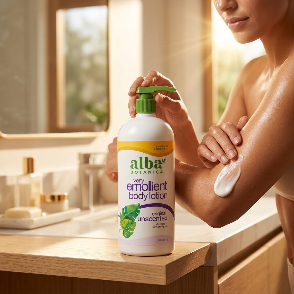 Alba Botanica Lotion Emollient Unscented, 32 fl oz Alba Botanica