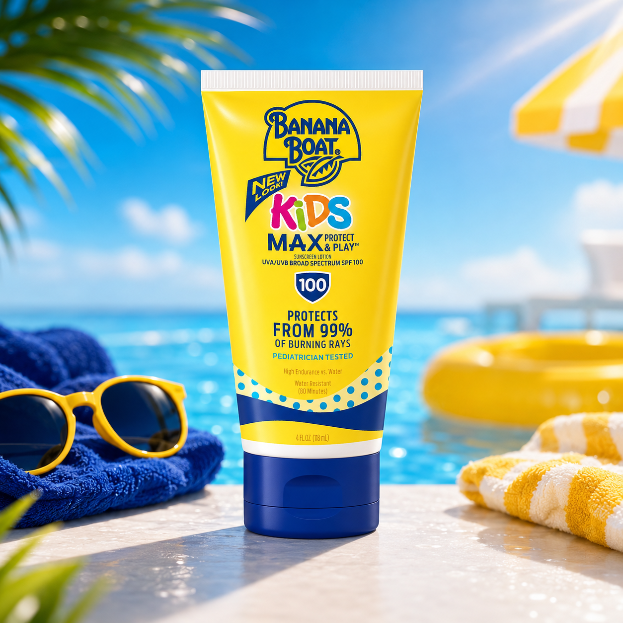 Banana Boat Kids Max Protect & Play Broad Spectrum Sunscreen 4 oz