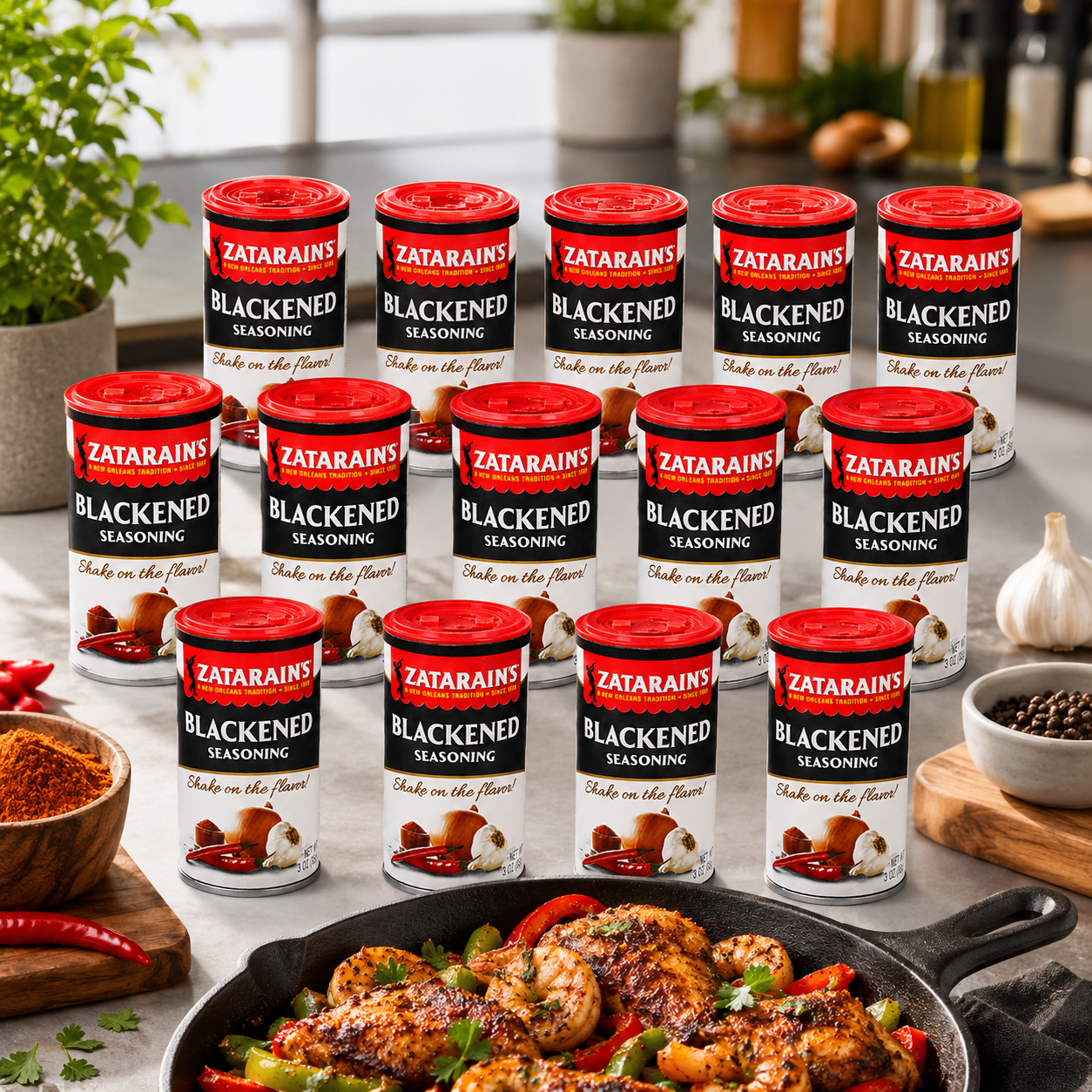 Zatarains Blackened Seasoning . shaker can 12 per case 3 oz