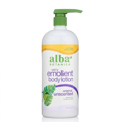 Alba Botanica Lotion Emollient Unscented, 32 fl oz Alba Botanica