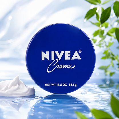 Nivea Creme Tin Whole Body Moisturizer for Acne-Prone Skin, Alcohol-Free & Antiseptic 400ml