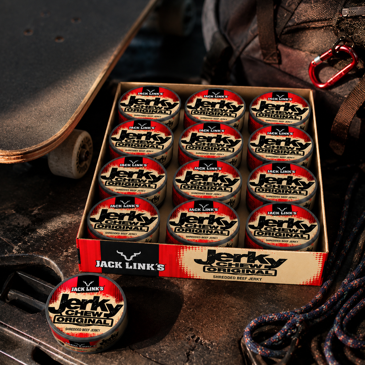 Jack Link's Original Flavor Jerky Chew 0.32 oz Tins