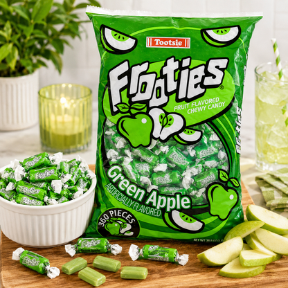 Tootsie Rolls Frooties Green Apple Candy Chewy Fruit Flavored Treats