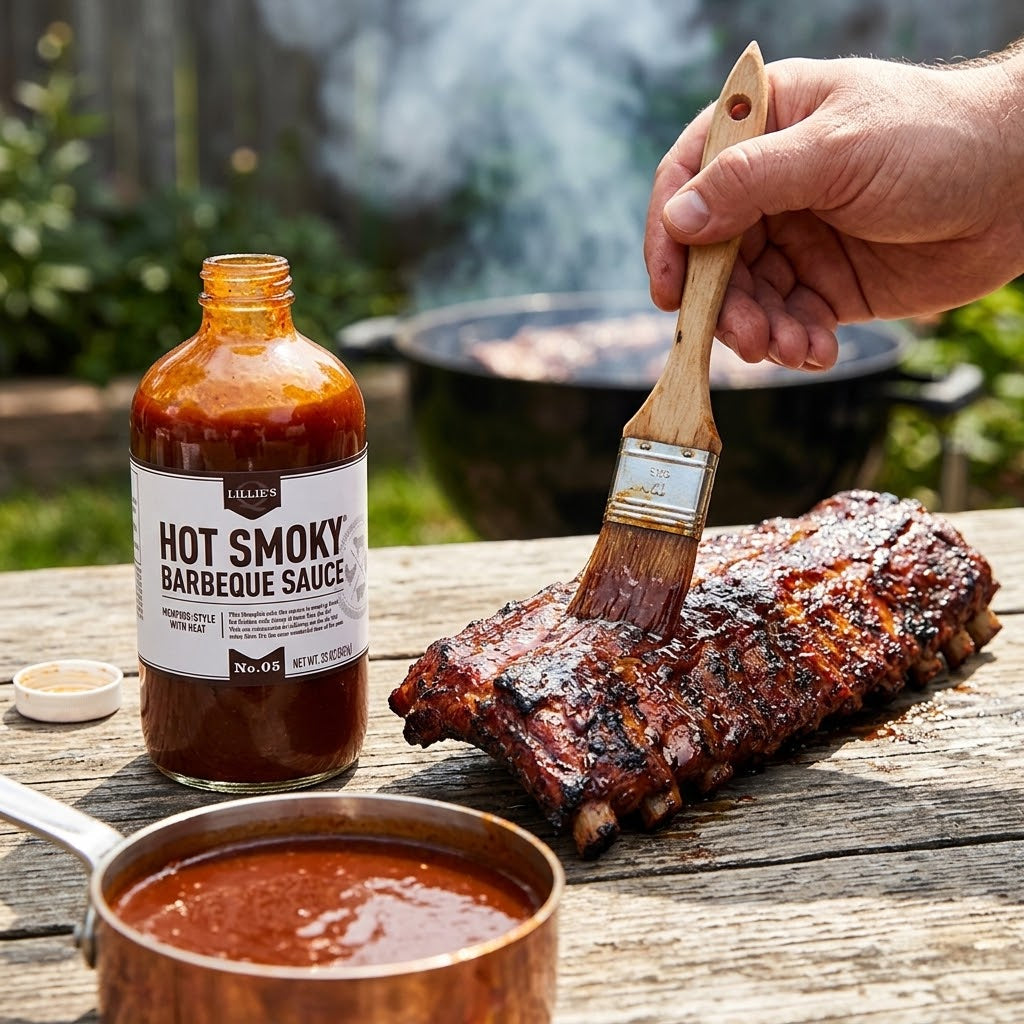 Lillie's Q Hot Smoky Barbecue Sauce, 21 oz (Pack of 2) Lillie's Q