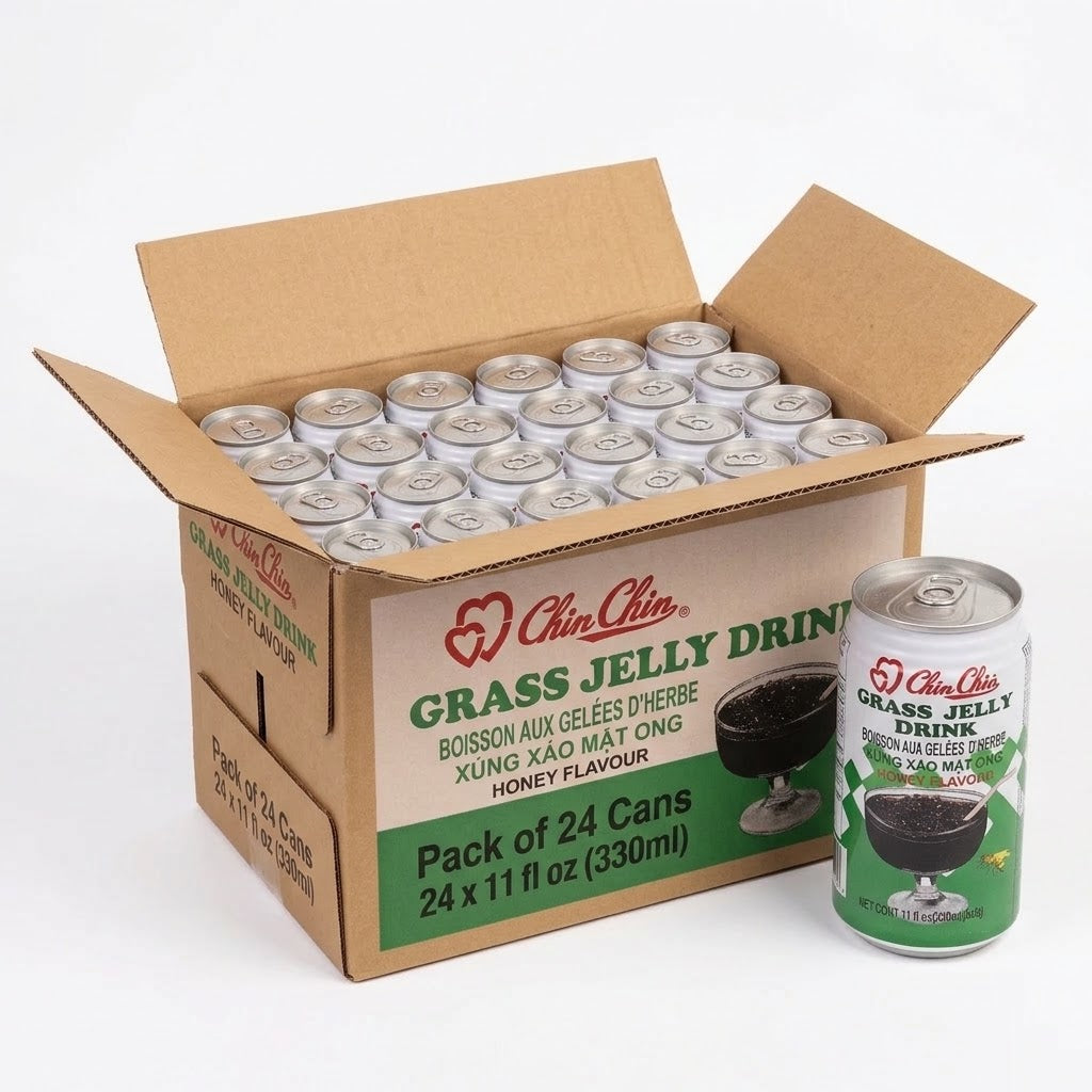 Chin Chin Grass Jelly Drink, Honey Flavor, 10.7 fl oz (Pack of 24) Chin Chin