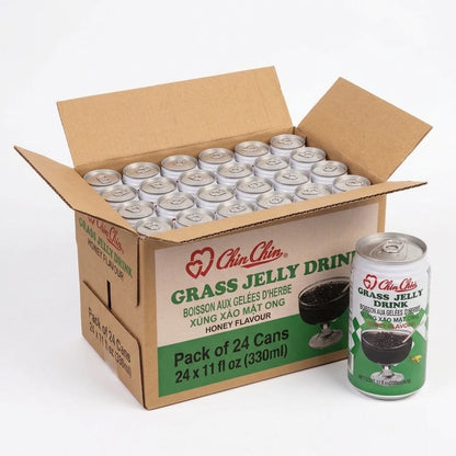 Chin Chin Grass Jelly Drink, Honey Flavor, 10.7 fl oz (Pack of 24) Chin Chin