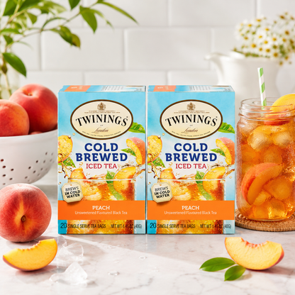 Twinings Peach Cold Brewed Iced Tea 20 ct Box Twinings