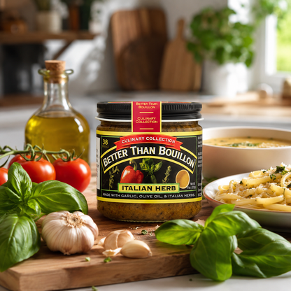 Better Than Bouillon Culinary Collection Base, Italian Herb Base, Contains 38 Servings Per Jar, 8 oz Glass Jar