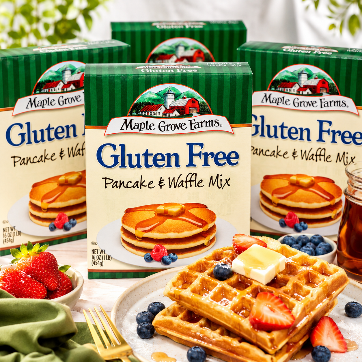 Maple Grove Farms Pancake & Waffle Mix Gluten Free Boxes 16 oz Maple Grove Farms