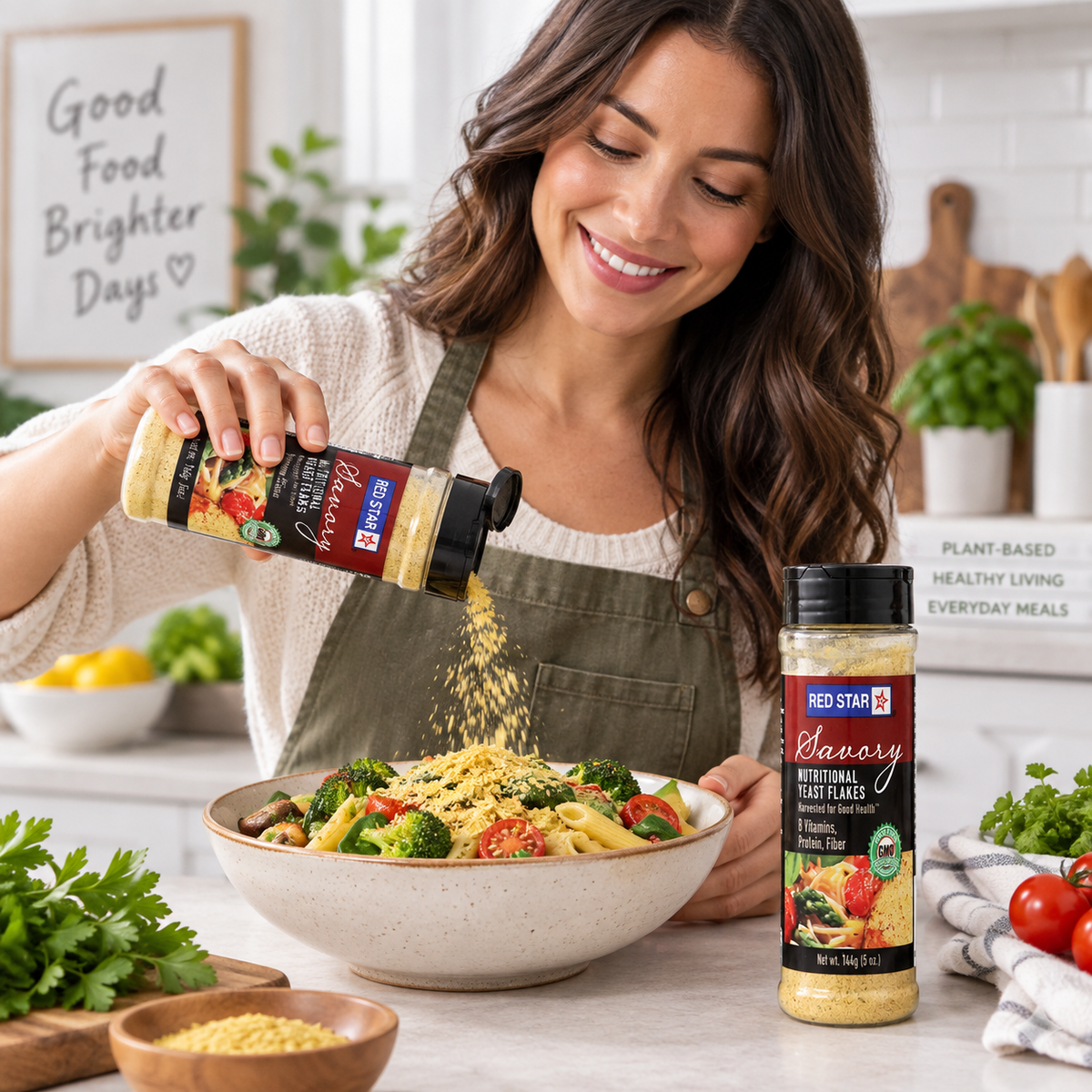 Red Star Nutritional Yeast Flakes Shaker Jar, 5 oz Red Star