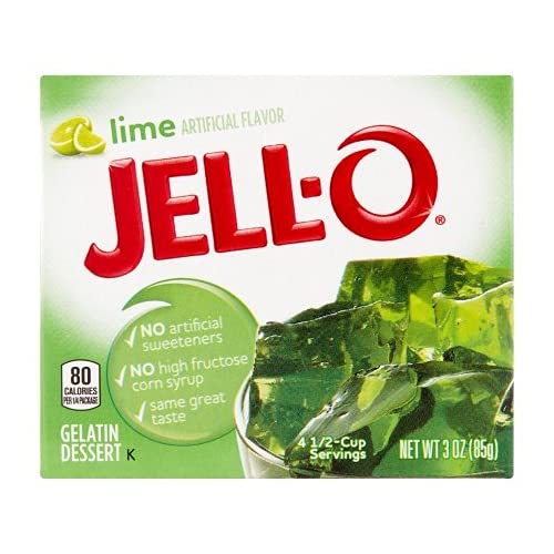 Jell-o, Gelatin Dessert, Lime (Pack of 2) Jell-O