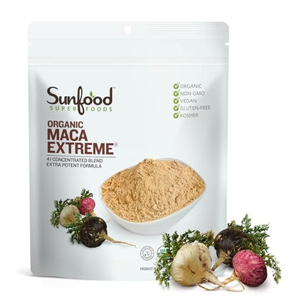Sunfood Organic Maca Extreme - Maca Root Powder, Maca Powder Organic, Maca Sunfood