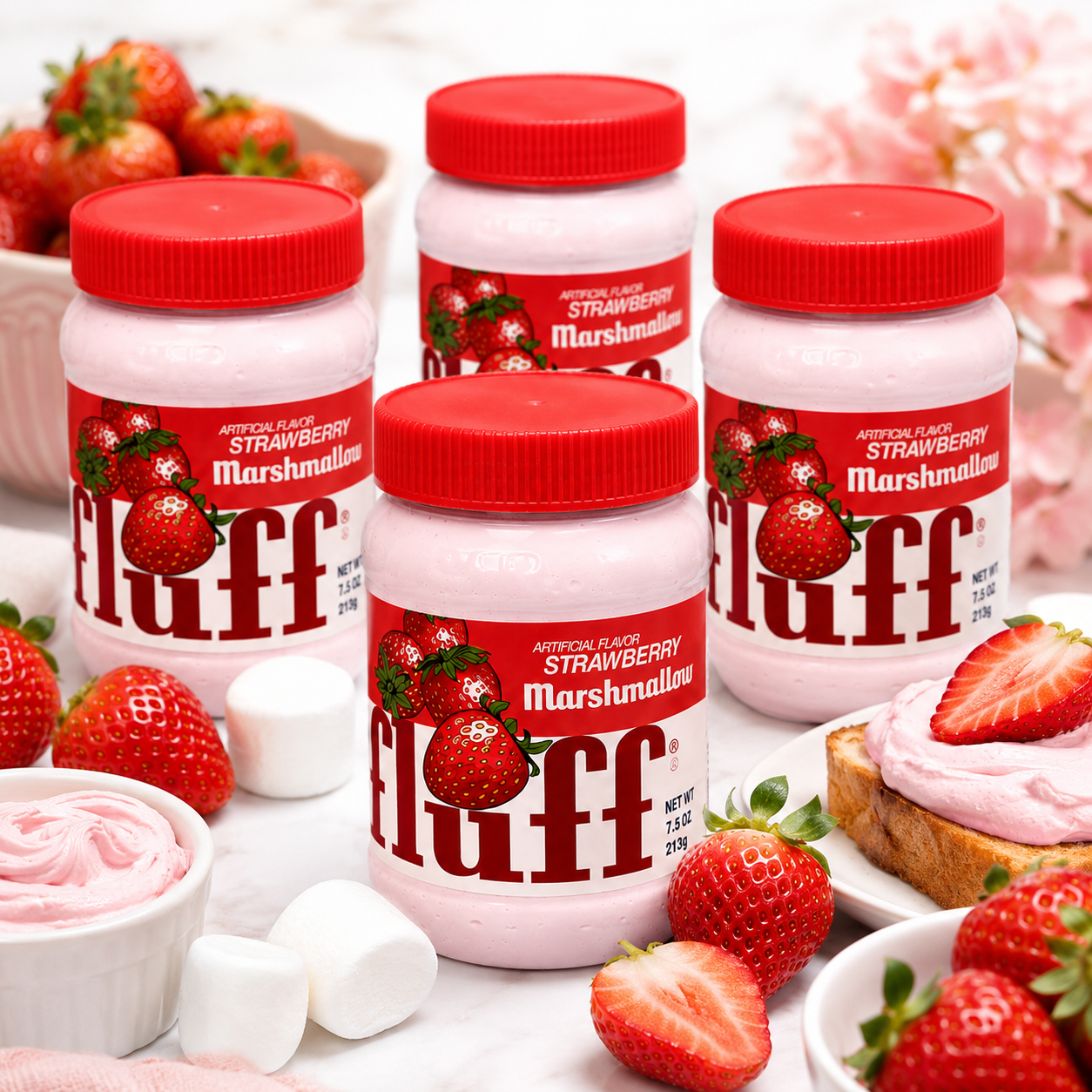 Marshmallow Fluff Strawberry Flavor Marshmallow Spread 7.5 oz