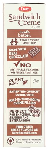 Dare Chocolate Fudge Creme Cookies, 10.2 oz (Pack of 4)