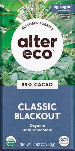 Alter Eco - Classic Blackout - 85% Pure Dark Cocoa, Fair Trade, Organic Alter Eco