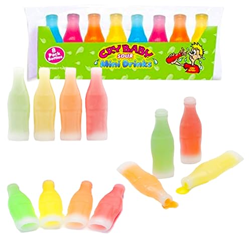 Nik-L-Nip Cry Baby Sour Mini Drinks, 8 Count (Pack of 3) Nik-L-Nip