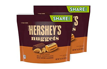 Hershey's Nuggets Milk Chocolate w/ Toffee and Almonds (Pack of 2) Hershey's