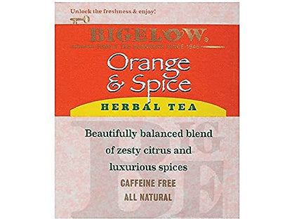 Bigelow 10398 Orange and Spice Herbal Tea 28/Box