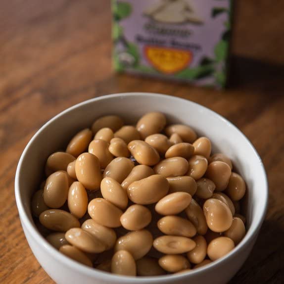 Jacks | Organic White Butter Beans 13.4 oz. | Filled with Protein & Fiber, Low Sodium & Non-GMO | (Pack of 8)