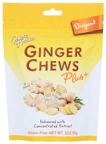 Prince of Peace Ginger Chews Plus, Original, 3 oz (Pack of 6) Prince of Peace