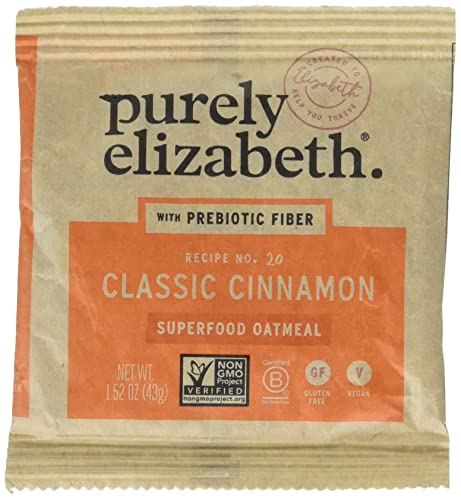 Purely Elizabeth Superfood Vegan Oatmeal Classic Cinnamon 9.12 Oz 6 Packets