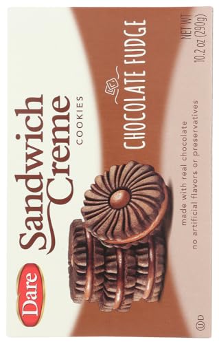 Dare Chocolate Fudge Creme Cookies, 10.2 oz (Pack of 4)