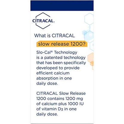 Citracal Calcium + D Slow Release 1200 Tablets 80 Tablets (Pack of 4)