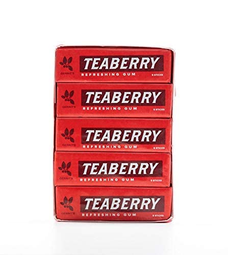 Gerrit's Teaberry Gum Chewing Gum 5 Pieces (Pack of 5)