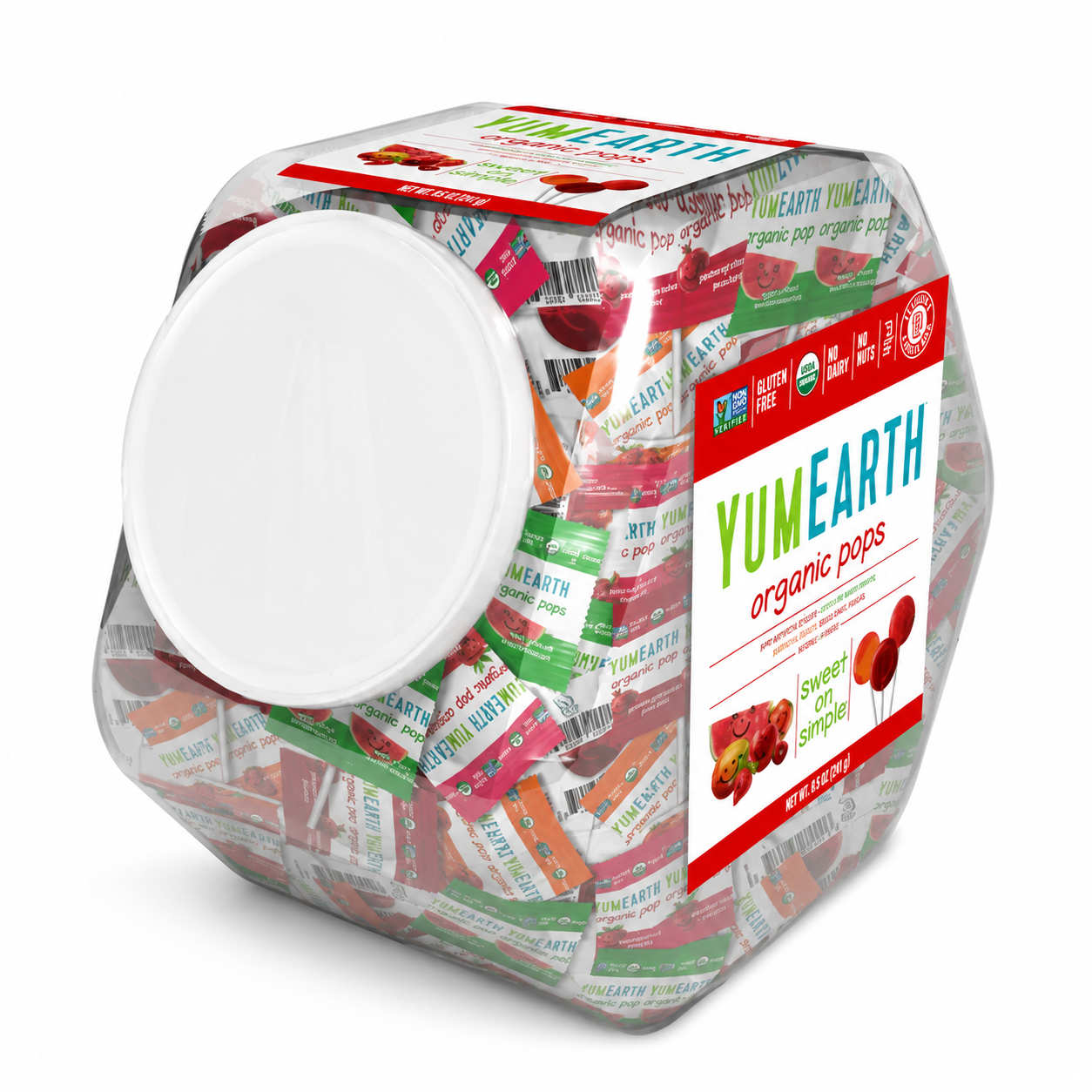 YumEarth Organic Lollipops, Assorted Flavors - Allergy Friendly, Non GMO, Gluten Free, Vegan (Packaging May Vary) (125 Count, Variety Pack)