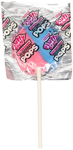 Charms Fluffy Stuff Cotton Candy Lollipops- (Pack of 48) Charms