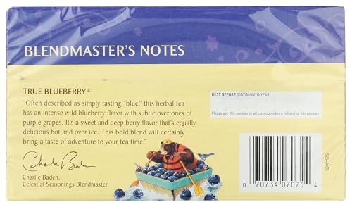 Celestial Seasonings, True Blueberry Herb Tea, 20 ct