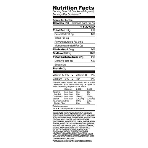 Snack Factory Pretzel Crisps Honey Mustard and Onion 7.2 Ounce (Pack of 2)