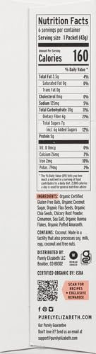 Purely Elizabeth Superfood Vegan Oatmeal Classic Cinnamon 9.12 Oz 6 Packets